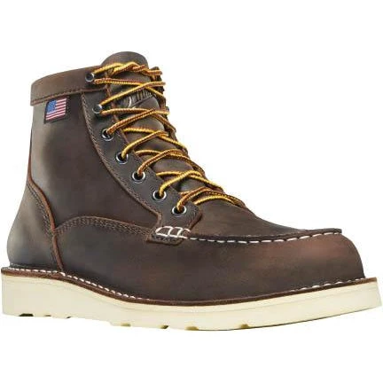 Danner Women's Bull Run 6" Moc Toe Wedge Work Boot - Brown - 15575 3 Danner Women's Bull Run 6" Moc Toe Wedge Work Boot - Brown - 15575