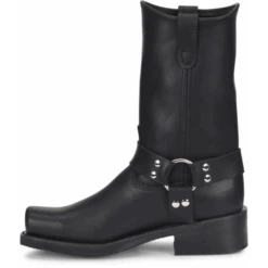 Double H Men's Barry 10" Square Toe USA Made Harness Boot- Black- 4008 -Overlook Boots Online Shop 4008 500xauto Instep