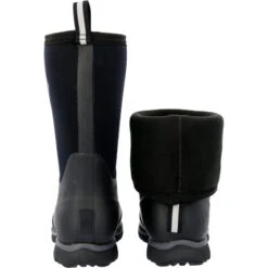 Muck Men's Arctic Excursion Mid 12" WP Rubber Work Boot- Black - AEP-000 -Overlook Boots Online Shop AEP000 back