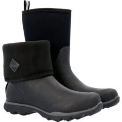 Muck Men's Arctic Excursion Mid 12" WP Rubber Work Boot- Black - AEP-000 -Overlook Boots Online Shop AEP000 reg