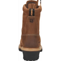 Carolina Women's Elm 8" Comp Toe WP Slip Resist Work Boot -Brown- CA1435 -Overlook Boots Online Shop CA1435 500xauto Heel
