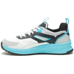 CAT Men's Streamline Runner CCT Slip Resist Work Shoe -White/Blue- P91492 -Overlook Boots Online Shop CATM P91492 032122 S23 180