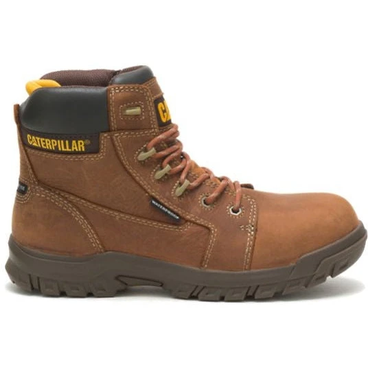 CAT Women's Resorption Waterproof Comp Toe Work Boot - Brown - P91392 4 CAT Women's Resorption Waterproof Comp Toe Work Boot - Brown - P91392 - Image 2