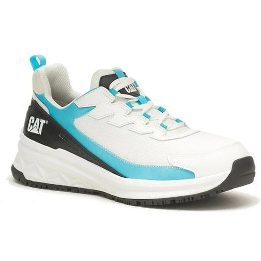 CAT Women's Streamline Runner CCT Original Work Shoe -White/Blue- P91600 4 CAT Women's Streamline Runner CCT Original Work Shoe -White/Blue- P91600 - Image 2