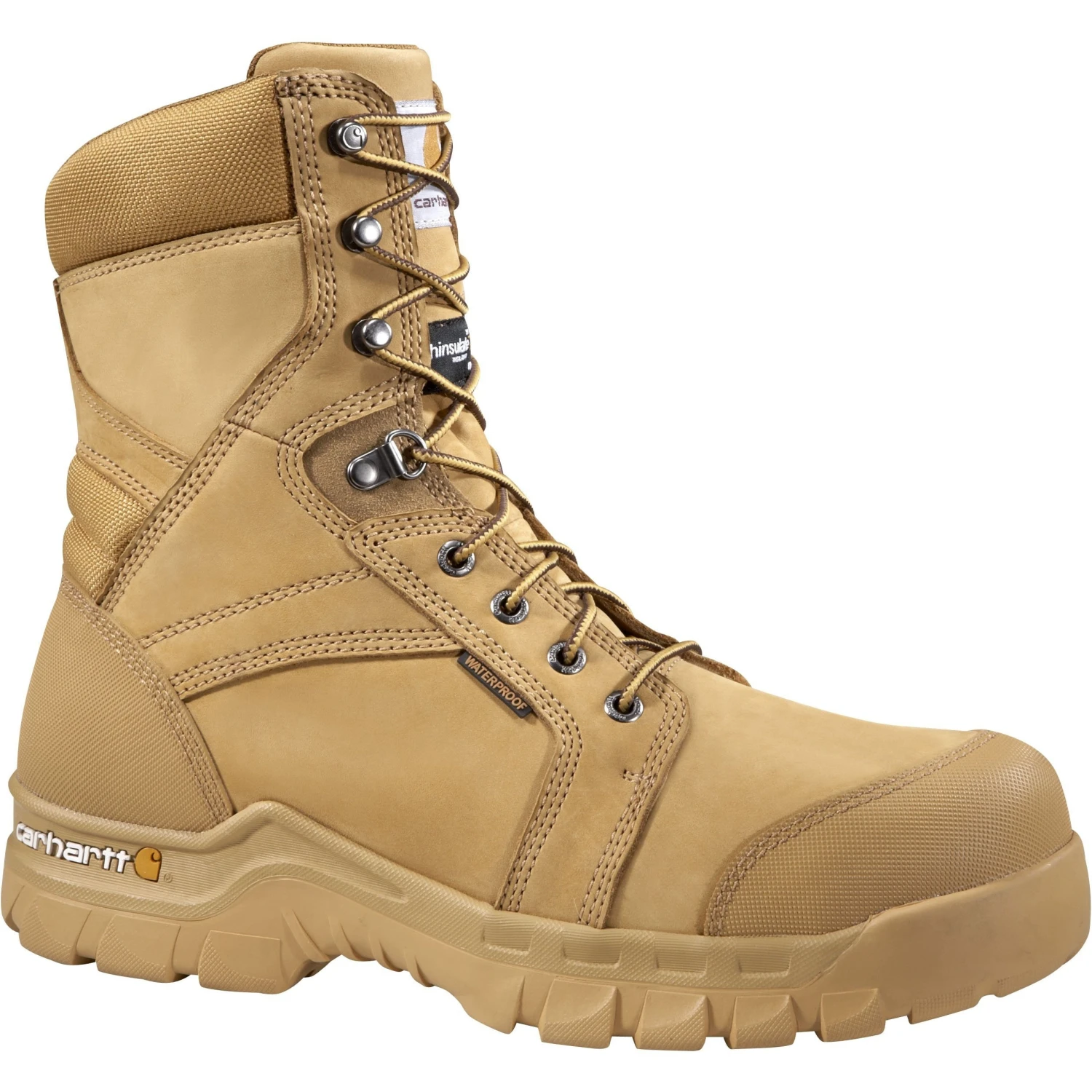 Carhartt Men's Rugged Flex 8" WP Insulated Work Boot - Wheat - CMF8058 3 Carhartt Men's Rugged Flex 8" WP Insulated Work Boot - Wheat - CMF8058