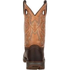 Durango Men's Rebel 11" Steel Toe WP Western Boot- Brown/Tan- DB019 12 Durango Men's Rebel 11" Steel Toe WP Western Boot- Brown/Tan- DB019 -Overlook Boots Online Shop DB019 back
