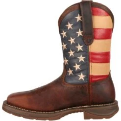 Durango Men's Rebel 11" Steel Toe Western Flag Boot - Brown - DB020 11 Durango Men's Rebel 11" Steel Toe Western Flag Boot - Brown - DB020 -Overlook Boots Online Shop DB020 instep profile