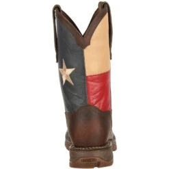 Durango Men's Rebel Steel Toe Western Flag Boot - Brown - DB021 12 Durango Men's Rebel Steel Toe Western Flag Boot - Brown - DB021 -Overlook Boots Online Shop DB021 back