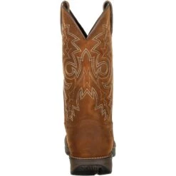 Durango Men's Rebel 12" Round Toe WP Western Boot - Brown - DDB0163 -Overlook Boots Online Shop DDB0163 back