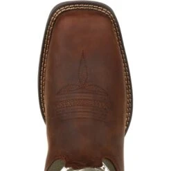 Durango Men's Rebel Army Green USA Print 12" Square Toe Western Boot -Overlook Boots Online Shop DDB0313 birdseye