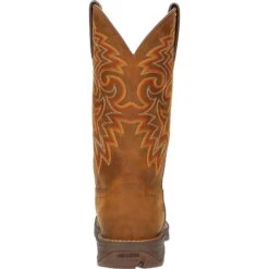 Durango Men's Rebel™ 12" Square Toe WP Western Boot - Russet - DDB0361 -Overlook Boots Online Shop DDB0361 back