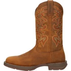 Durango Men's Rebel™ 12" Square Toe WP Western Boot - Russet - DDB0361 -Overlook Boots Online Shop DDB0361 instep profile