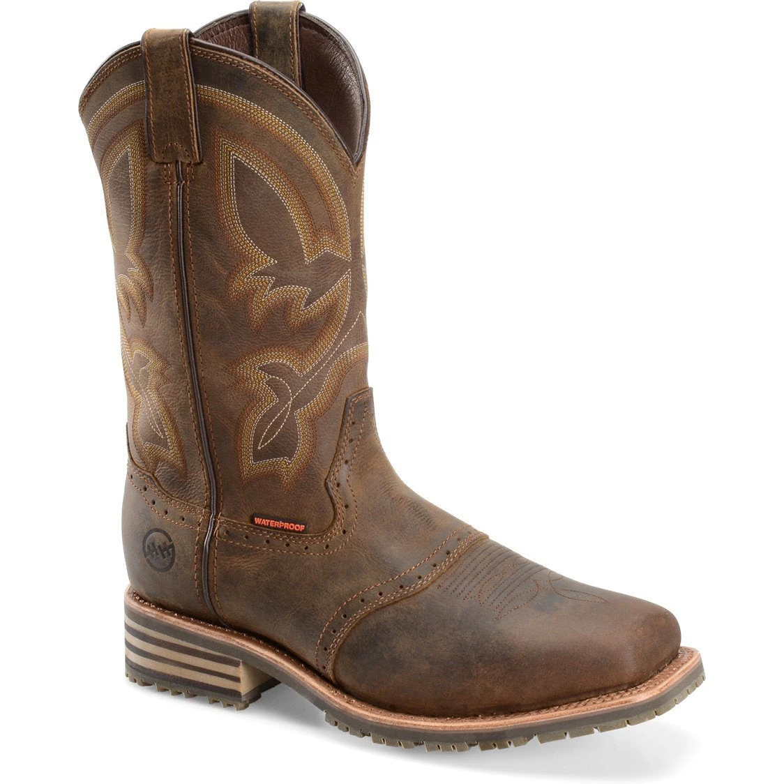 Double H Men's Jeyden 11" Comp Toe WP Western Work Boot- Brown- DH5124 3 Double H Men's Jeyden 11" Comp Toe WP Western Work Boot- Brown- DH5124