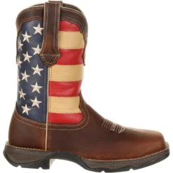 Durango Women's Lady Rebel 10" Steel Toe Patriotic Flag Work Boot -Overlook Boots Online Shop DRD0234 profile