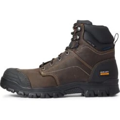 Ariat Men's Treadfast 6" Steel Toe WP Work Boot - Brown - 10034673 10 Ariat Men's Treadfast 6" Steel Toe WP Work Boot - Brown - 10034673 -Overlook Boots Online Shop F20 MNS WORK 10034673 side