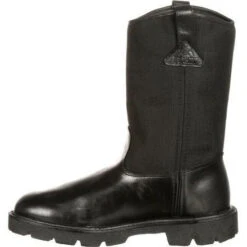 Rocky Men's Warden Pull-On Wellington Duty Boot - Black - FQ0006300 -Overlook Boots Online Shop FQ0006300 4