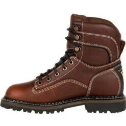 Georgia Women's AMP LT Logger Alloy Toe WP Work Boot - Brown - GB00428 -Overlook Boots Online Shop GB00428 6