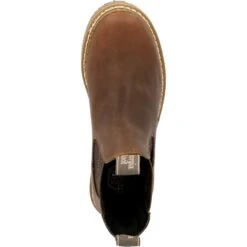 Georgia Women's Giant Revamp 5" WP Pull-On Chelsea Boot Brown- GB00432 -Overlook Boots Online Shop GB00432 birdseye