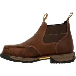 Georgia Men's Athens 360 5" Steel Toe WP Work Boot - Brown - GB00440 -Overlook Boots Online Shop GB00440 instep profile