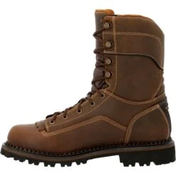 Georgia Men's AMP LT Low Heel Logger 9" Comp Toe WP Work Boot- GB00473 12 Georgia Men's AMP LT Low Heel Logger 9" Comp Toe WP Work Boot- GB00473 -Overlook Boots Online Shop GB00473 instep profile