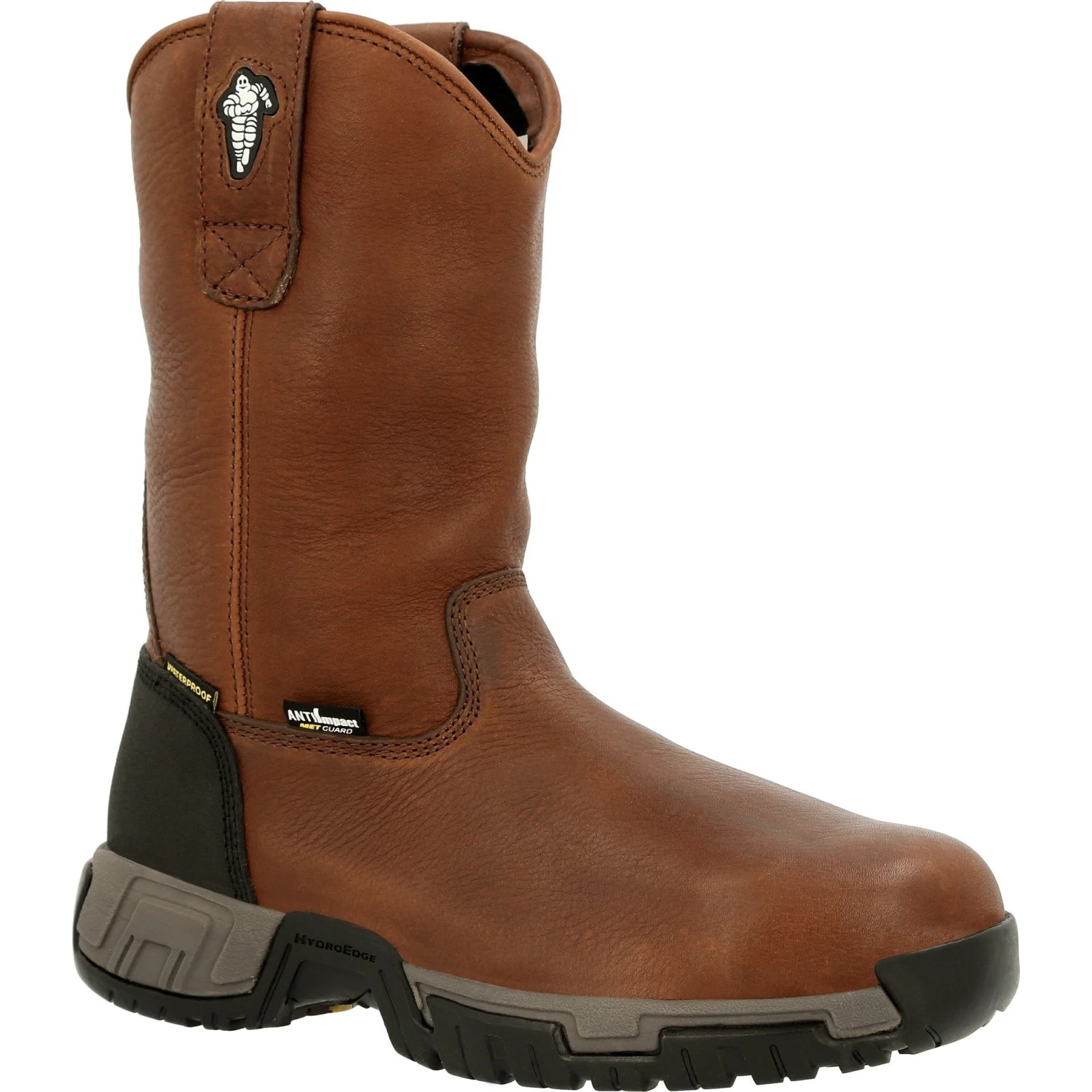 Michelin Men's HydroEdge 11" Alloy Toe WP Metguard Work Boot- Black- MIC0007 3 Michelin Men's HydroEdge 11" Alloy Toe WP Metguard Work Boot- Black- MIC0007