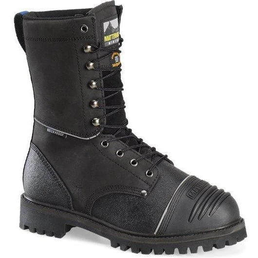 Matterhorn Men's Mulrooney 10" Stl Toe WP Metguard Work Boot Black- MT903 3 Matterhorn Men's Mulrooney 10" Stl Toe WP Metguard Work Boot Black- MT903