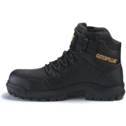 CAT Men's Resorption WP Comp Toe Work Boot - Black - P90976 -Overlook Boots Online Shop P90976 3