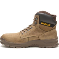 CAT Men's Mobilize Alloy Toe Work Boot - Fossil - P91268 -Overlook Boots Online Shop P91268 4