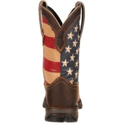Durango Women's Lady Rebel Patriotic 10" Square Toe Western Flag Boot RD4414 -Overlook Boots Online Shop RD4414 back