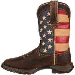 Durango Women's Lady Rebel Patriotic 10" Square Toe Western Flag Boot RD4414 -Overlook Boots Online Shop RD4414 instep profile