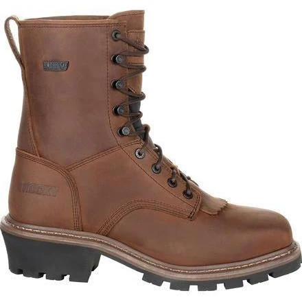 Rocky Men's Square Toe Logger Comp Toe WP Work Boot - Brown - RKK0277 8 Rocky Men's Square Toe Logger Comp Toe WP Work Boot - Brown - RKK0277 - Image 6