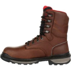 Rocky Men's Rams Horn 8" Waterproof Work Boot - Brown - RKK0296 -Overlook Boots Online Shop RKK0296 instep profile