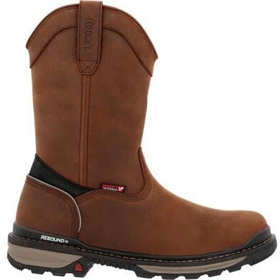 Rocky Men's Rams Horn 10" Comp Toe WP Pull On Work Boot -Horse- RKK0443 4 Rocky Men's Rams Horn 10" Comp Toe WP Pull On Work Boot -Horse- RKK0443 - Image 2