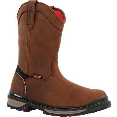 Rocky Men's Rams Horn 10" Comp Toe WP Pull On Work Boot -Horse- RKK0443 3 Rocky Men's Rams Horn 10" Comp Toe WP Pull On Work Boot -Horse- RKK0443