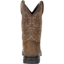 Rocky Men's Worksmart 11" Comp Toe WP Work Boot - Brown - RKW0277 -Overlook Boots Online Shop RKW0277 back