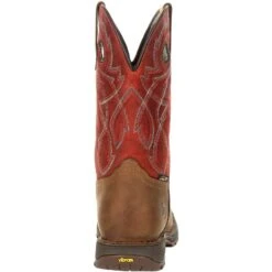 Rocky Men's Legacy 32 11" Sqr Toe WP Western Work Boot- Red - RKW0316 12 Rocky Men's Legacy 32 11" Sqr Toe WP Western Work Boot- Red - RKW0316 -Overlook Boots Online Shop RKW0316 back