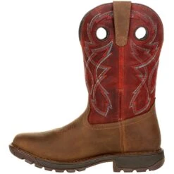 Rocky Men's Legacy 32 11" Sqr Toe WP Western Work Boot- Red - RKW0316 11 Rocky Men's Legacy 32 11" Sqr Toe WP Western Work Boot- Red - RKW0316 -Overlook Boots Online Shop RKW0316 instep profile
