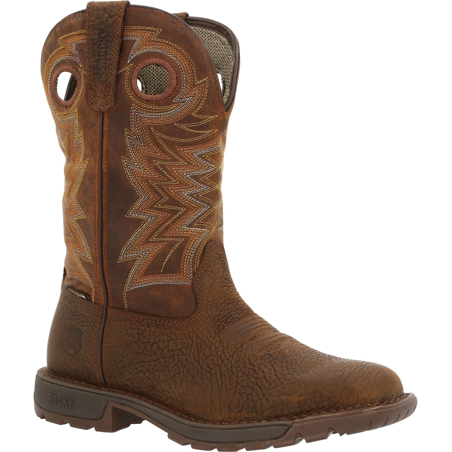 Rocky Men's Legacy 32 11" Square Toe WP Western Boot - Brown - RKW0355 3 Rocky Men's Legacy 32 11" Square Toe WP Western Boot - Brown - RKW0355
