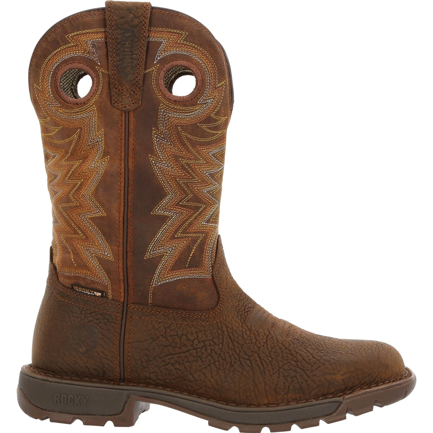 Rocky Men's Legacy 32 11" Square Toe WP Western Boot - Brown - RKW0355 4 Rocky Men's Legacy 32 11" Square Toe WP Western Boot - Brown - RKW0355 - Image 2