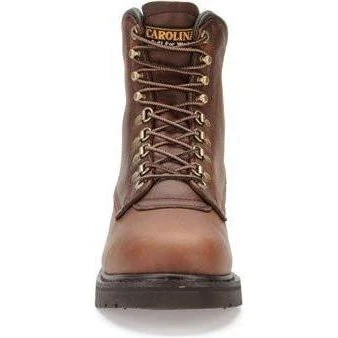 Carolina Men's Sarge Hi USA Made 8" Plain Toe Work Boot Amber Gold 809 4 Carolina Men's Sarge Hi USA Made 8" Plain Toe Work Boot Amber Gold 809 - Image 2