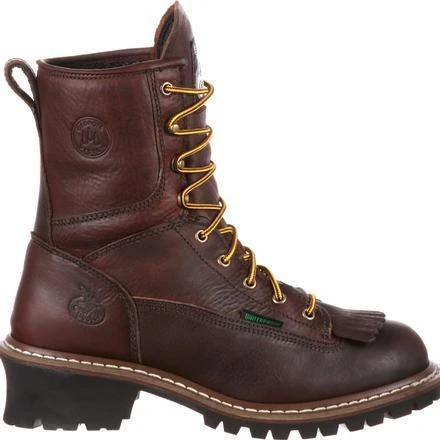 Georgia Men's 8" Waterproof Logger Work Boot - Brown - G7113 4 Georgia Men's 8" Waterproof Logger Work Boot - Brown - G7113 - Image 2