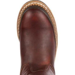 Georgia Men's Giant Steel Toe Pul-On Work Boots - Brown - G4374 11 Georgia Men's Giant Steel Toe Pul-On Work Boots - Brown - G4374 -Overlook Boots Online Shop georgia mens giant steel toe pul on work boots brown g4374 2