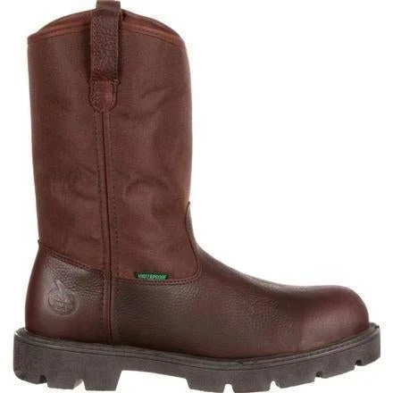Georgia Men's Homeland Stl Toe WP Wellington Work Boot - Brown - G111 4 Georgia Men's Homeland Stl Toe WP Wellington Work Boot - Brown - G111 - Image 2