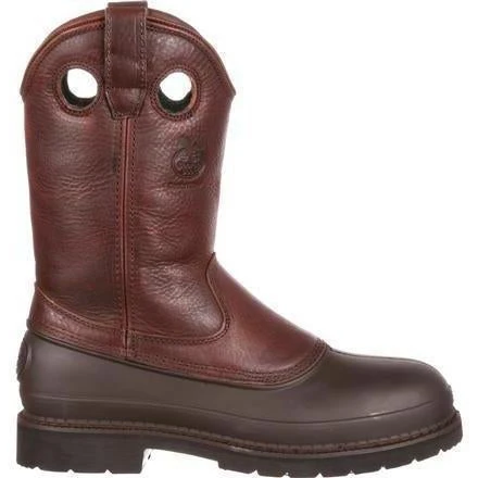 Georgia Men's Muddog Steel Toe Wellington WP Work Boot - Brown - G5655 4 Georgia Men's Muddog Steel Toe Wellington WP Work Boot - Brown - G5655 - Image 2