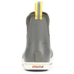 Xtratuf Men's 6" Ankle Deck Waterproof Boot - Gray / Yellow - 22735 -Overlook Boots Online Shop product 22735 GRY 3 2400x c8190295 47cb 440f b024 b921c1a11af3